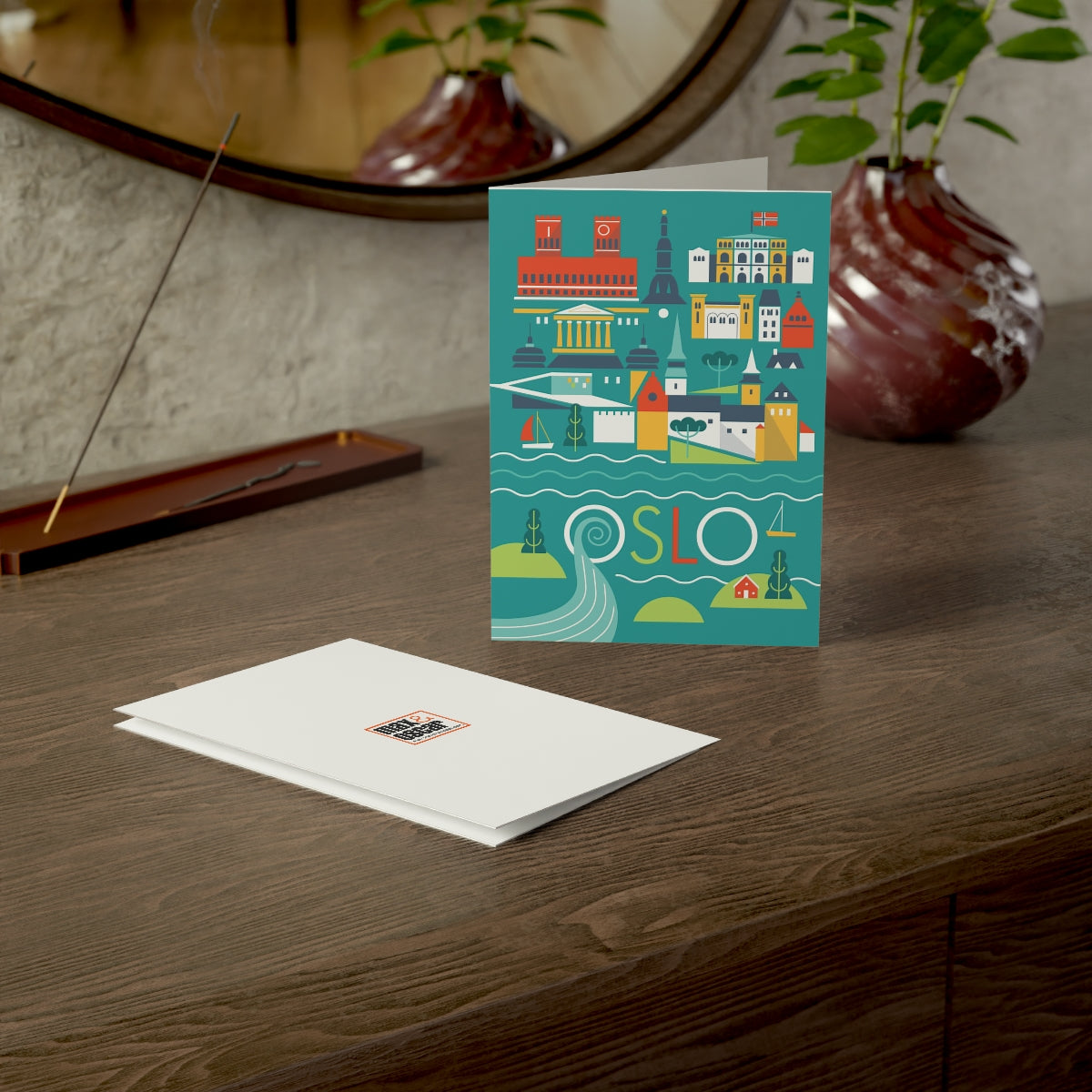 Oslo Folded Matte Notecards + Envelopes (10pcs)