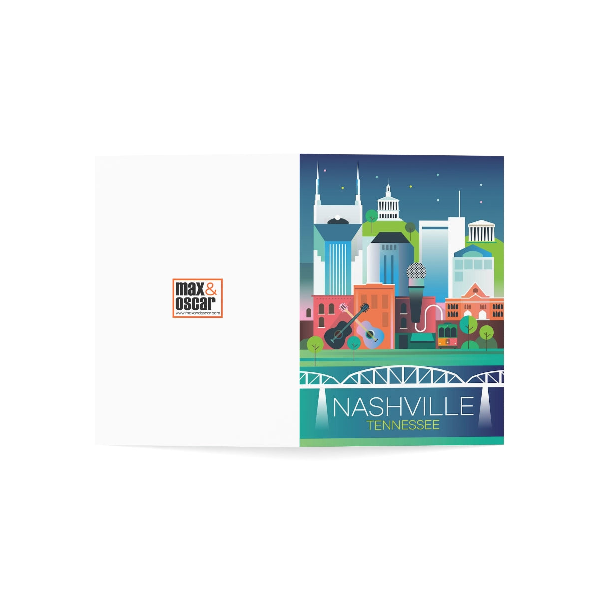 Nashville Folded Matte Notecards + Envelopes (10pcs)
