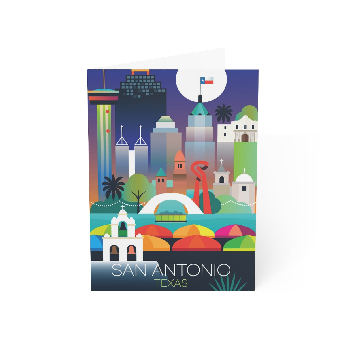 San Antonio Folded Matte Notecards + Envelopes (10pcs)