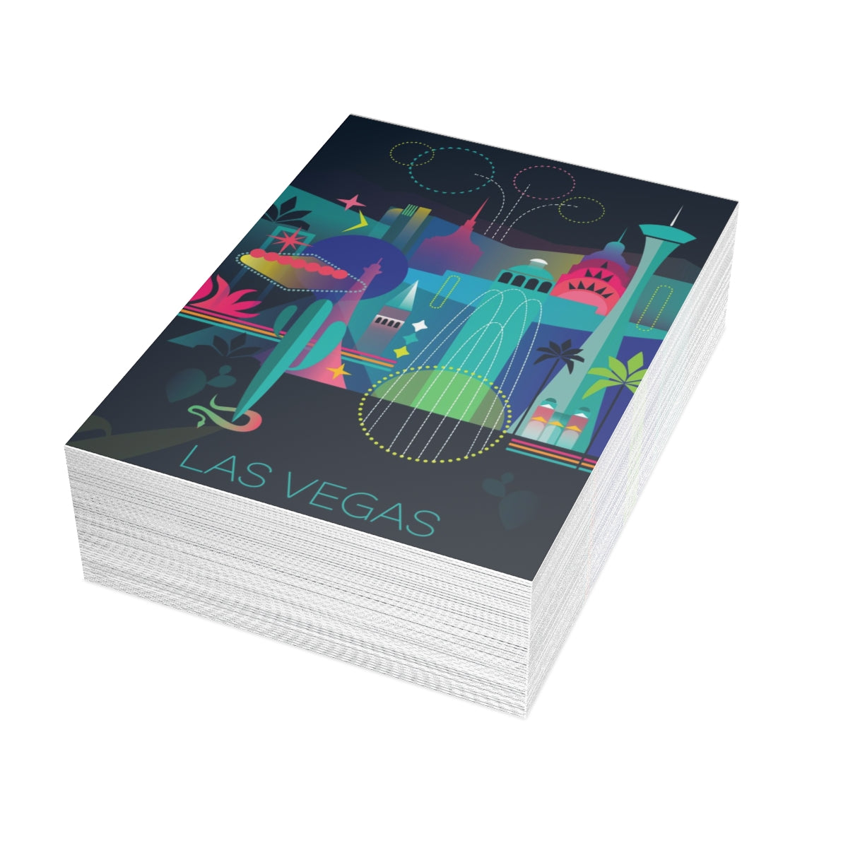 Las Vegas Folded Matte Notecards + Envelopes (10pcs)
