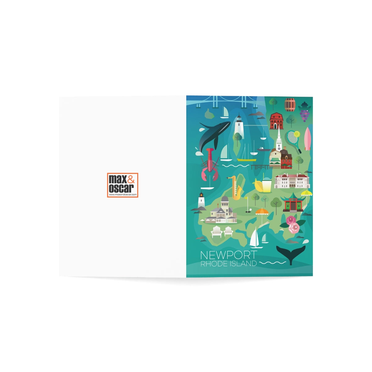 Newport Folded Matte Notecards + Envelopes (10pcs)