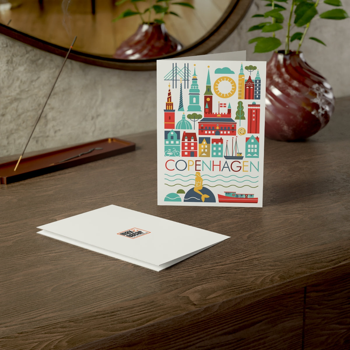 Copenhagen Scandi Folded Matte Notecards + Envelopes (10pcs)