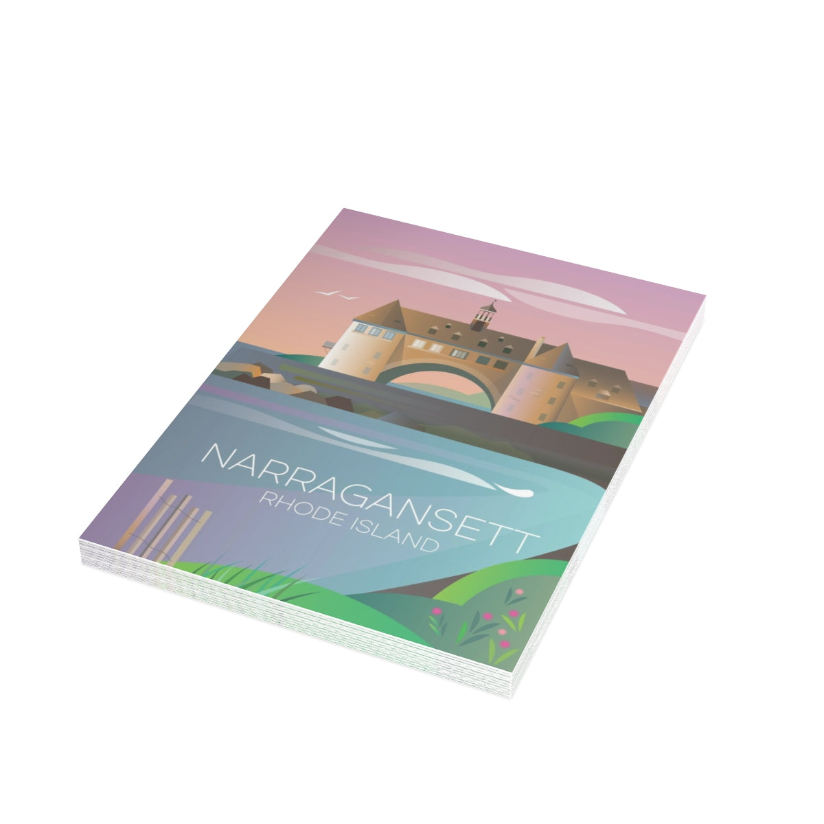 Narragansett Folded Matte Notecards + Envelopes (10pcs)
