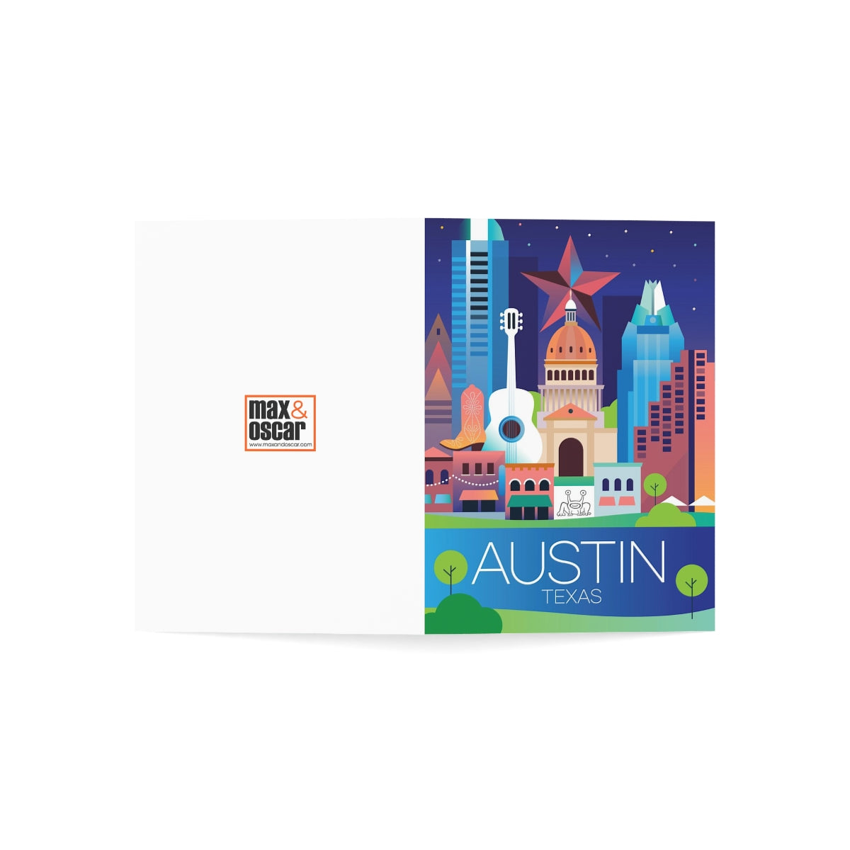 Austin Folded Matte Notecards + Envelopes (10pcs)