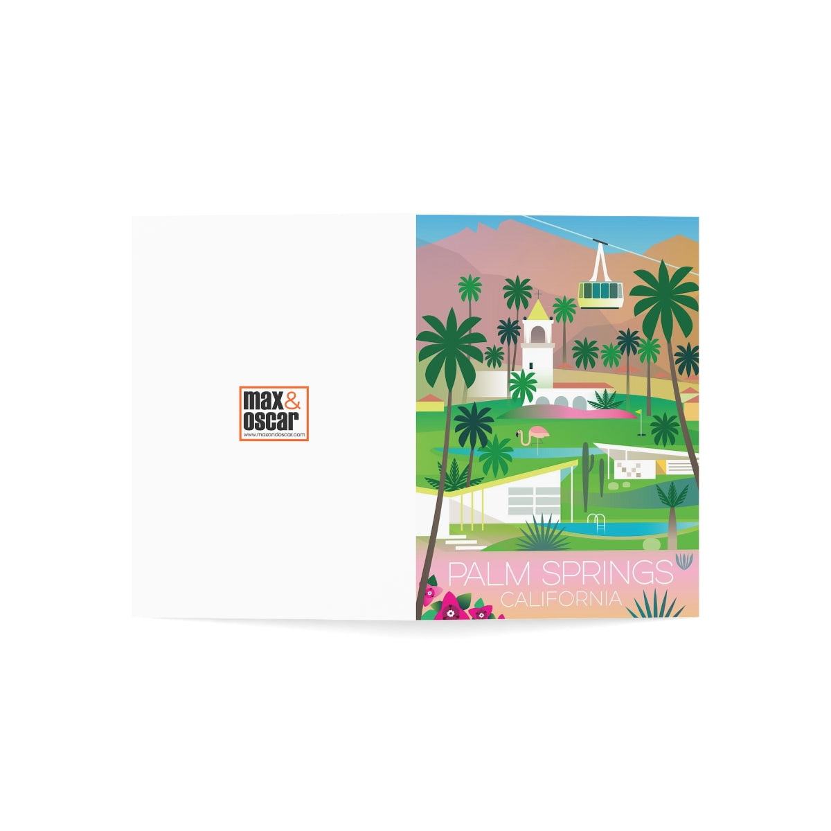 Palm Springs Folded Matte Notecards + Envelopes (10pcs)