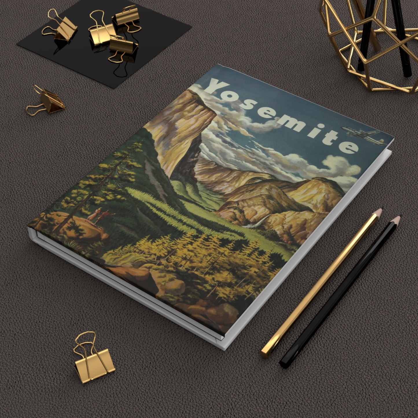 Yosemite National Park Vintage United Airlines Hardcover Journal