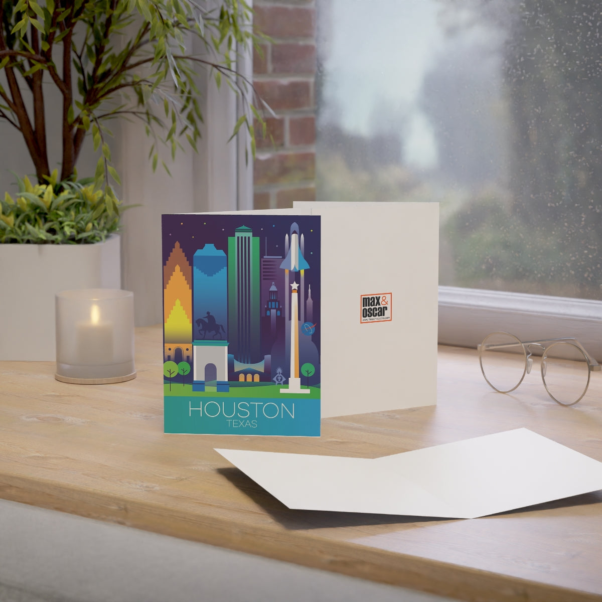 Houston Folded Matte Notecards + Envelopes (10pcs)