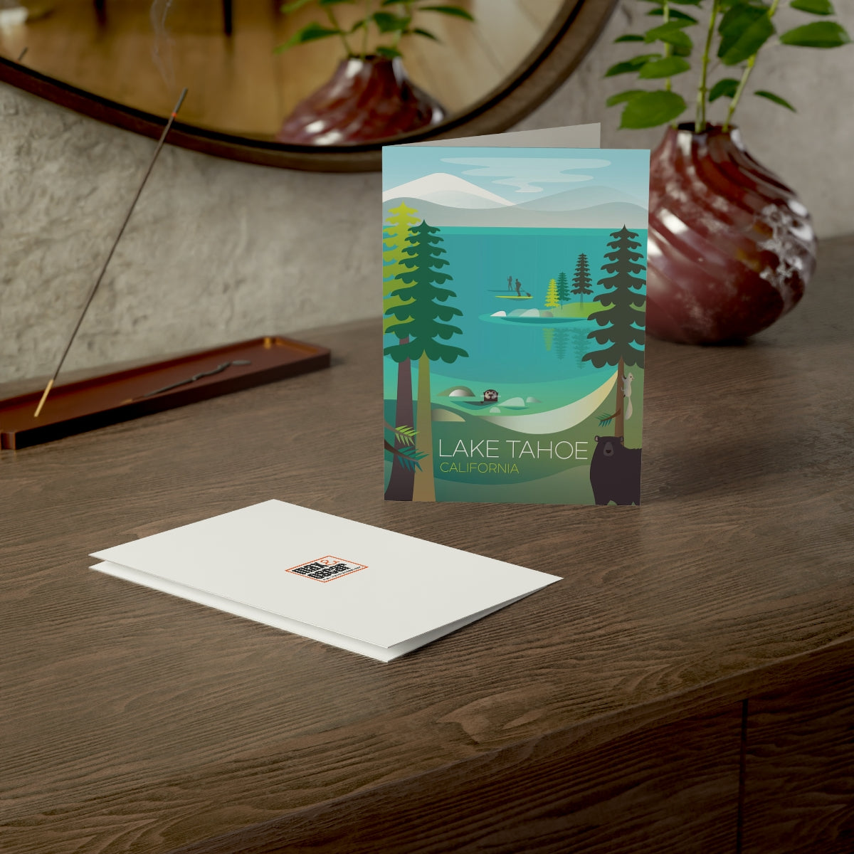 Lake Tahoe Folded Matte Notecards + Envelopes (10pcs)