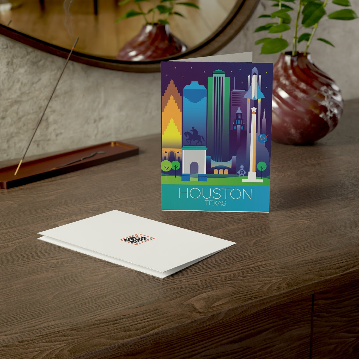 Houston Folded Matte Notecards + Envelopes (10pcs)