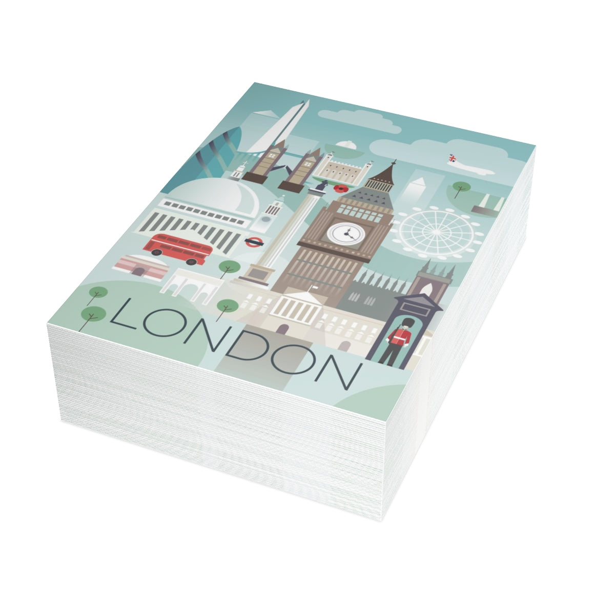 London Folded Matte Notecards + Envelopes (10pcs)