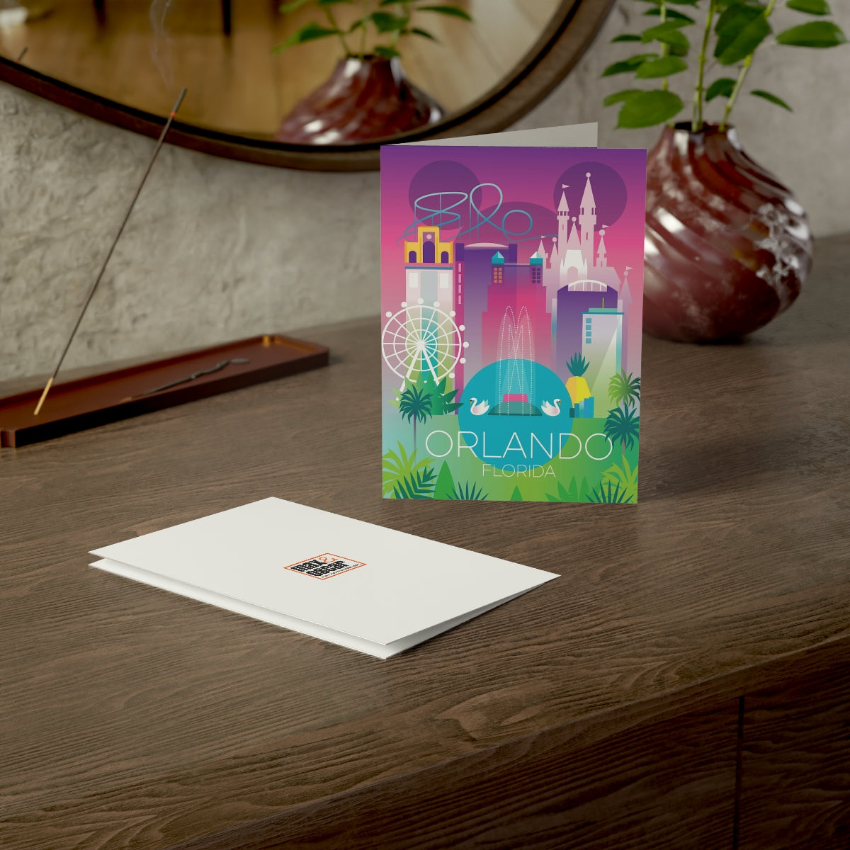 Orlando Folded Matte Notecards + Envelopes (10pcs)