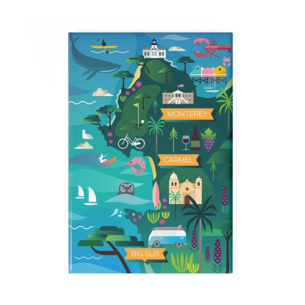 MONTEREY + CARMEL KÜHLSCHRANKMAGNET
