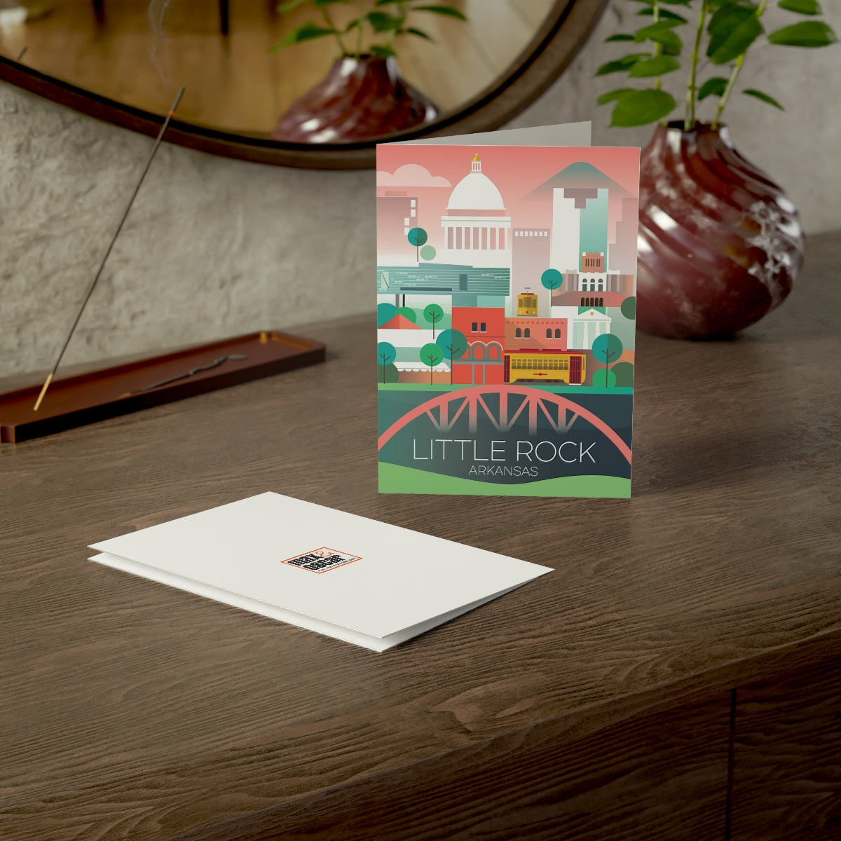 Little Rock Folded Matte Notecards + Envelopes (10pcs)