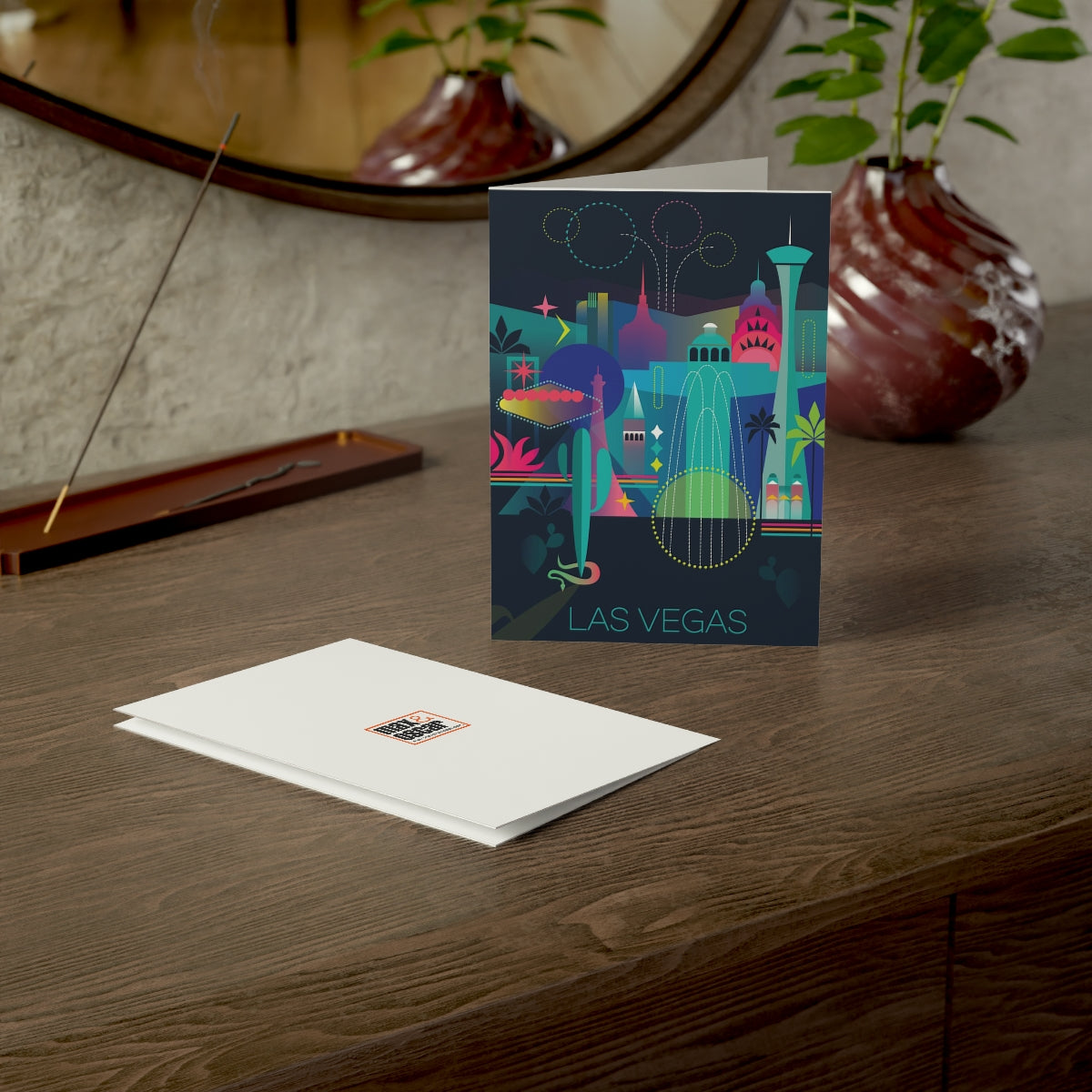 Las Vegas Folded Matte Notecards + Envelopes (10pcs)