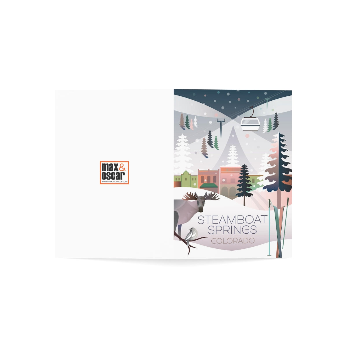 Steamboat Springs Folded Matte Notecards + Envelopes (10pcs)