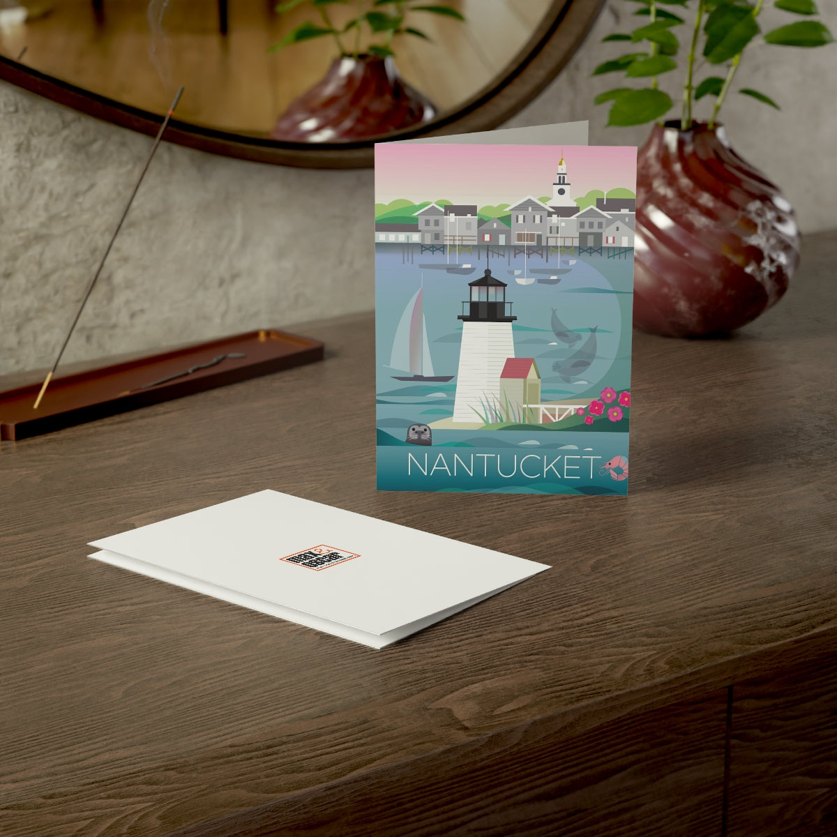 Nantucket Folded Matte Notecards + Envelopes (10pcs)