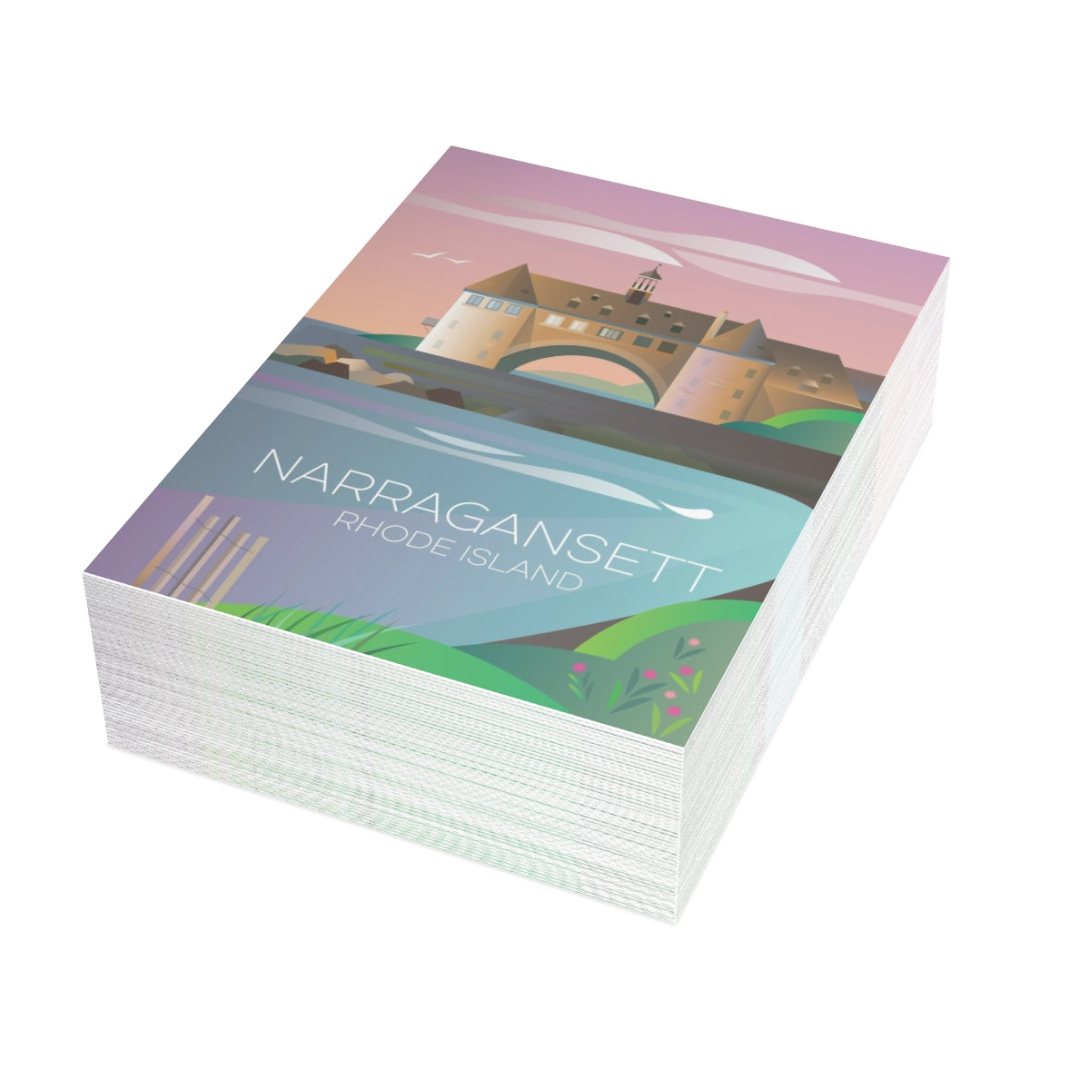 Narragansett Folded Matte Notecards + Envelopes (10pcs)