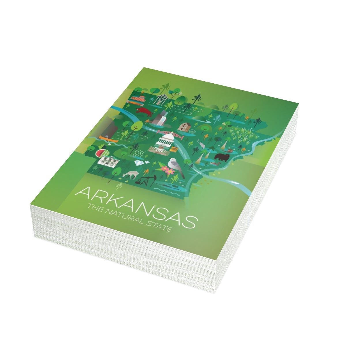 Arkansas Folded Matte Notecards + Envelopes (10pcs)
