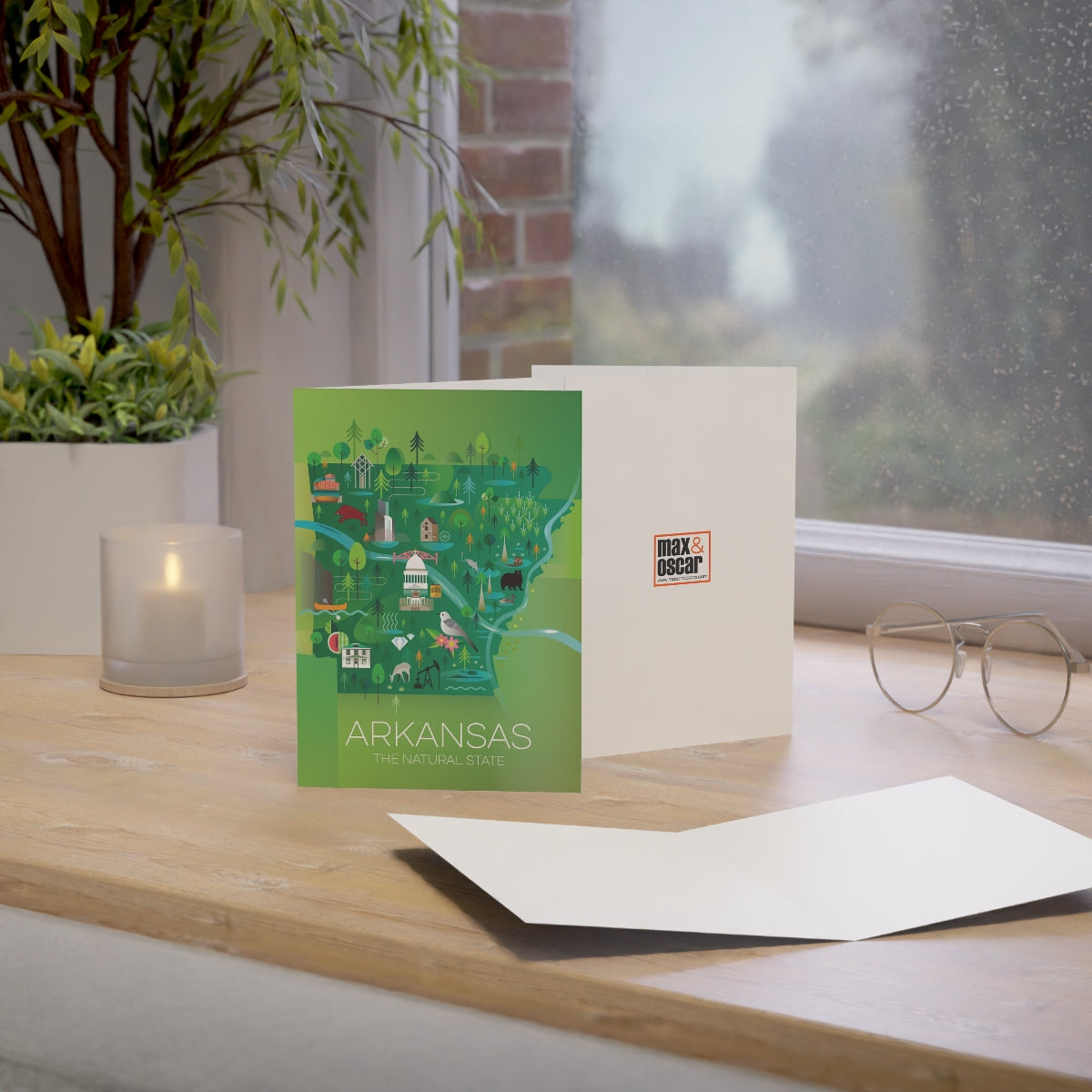 Arkansas Folded Matte Notecards + Envelopes (10pcs)
