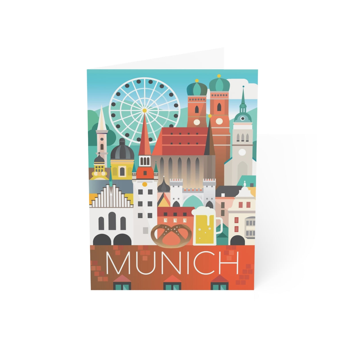 Munich Folded Matte Notecards + Envelopes (10pcs)