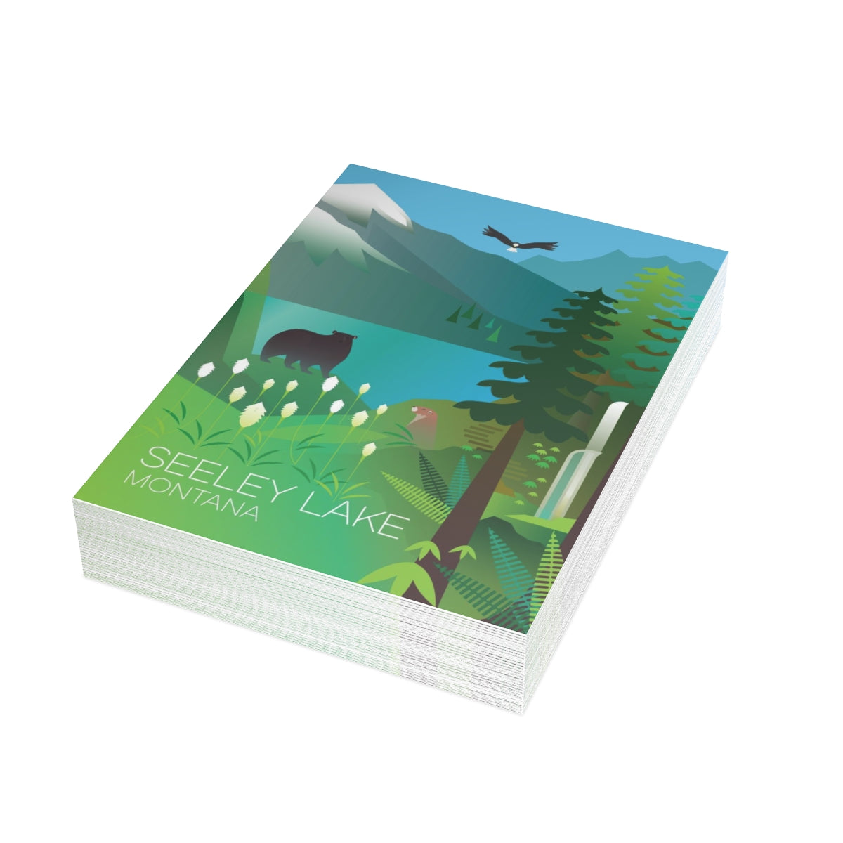 Seeley Lake Folded Matte Notecards + Envelopes (10pcs)