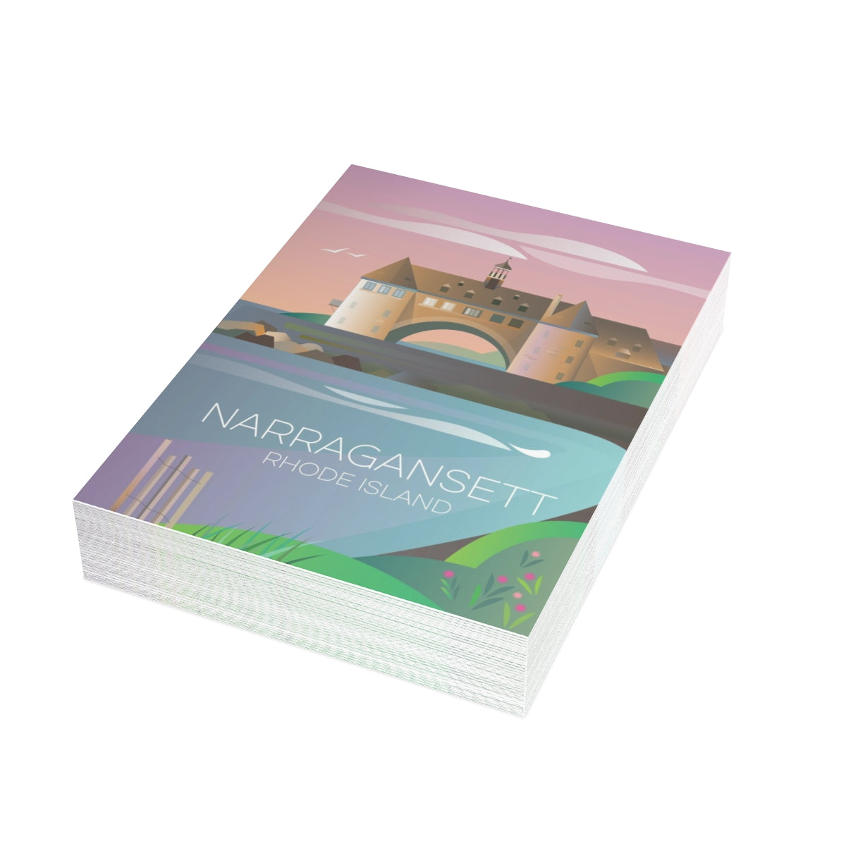 Narragansett Folded Matte Notecards + Envelopes (10pcs)
