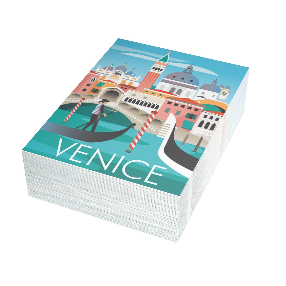 Venice Folded Matte Notecards + Envelopes (10pcs)