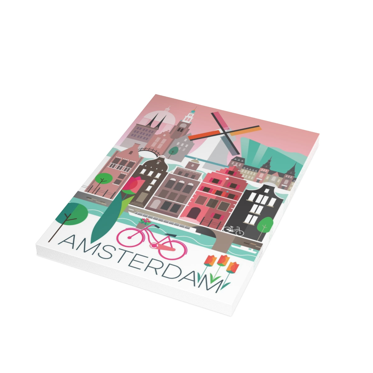 Amsterdam Folded Matte Notecards + Envelopes (10pcs)