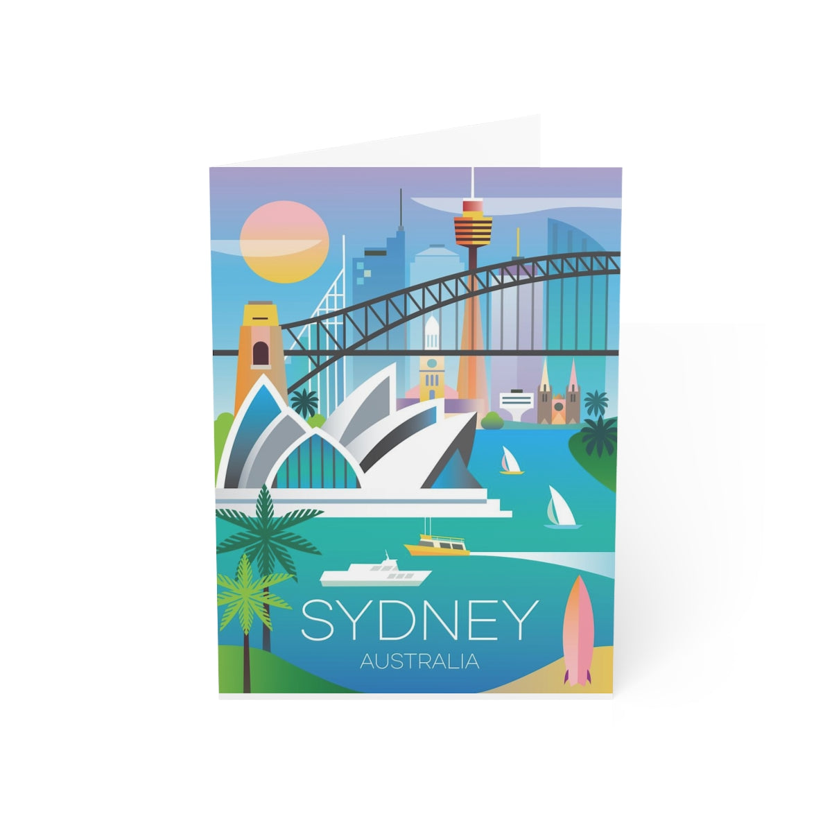 Sydney Folded Matte Notecards + Envelopes (10pcs)