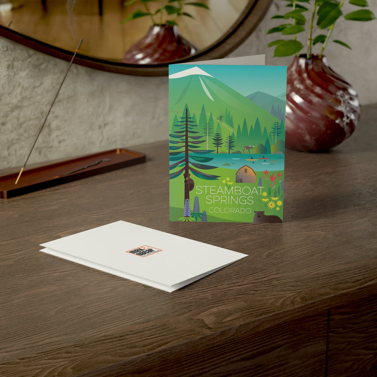 Steamboat Springs Folded Matte Notecards + Envelopes (10pcs)