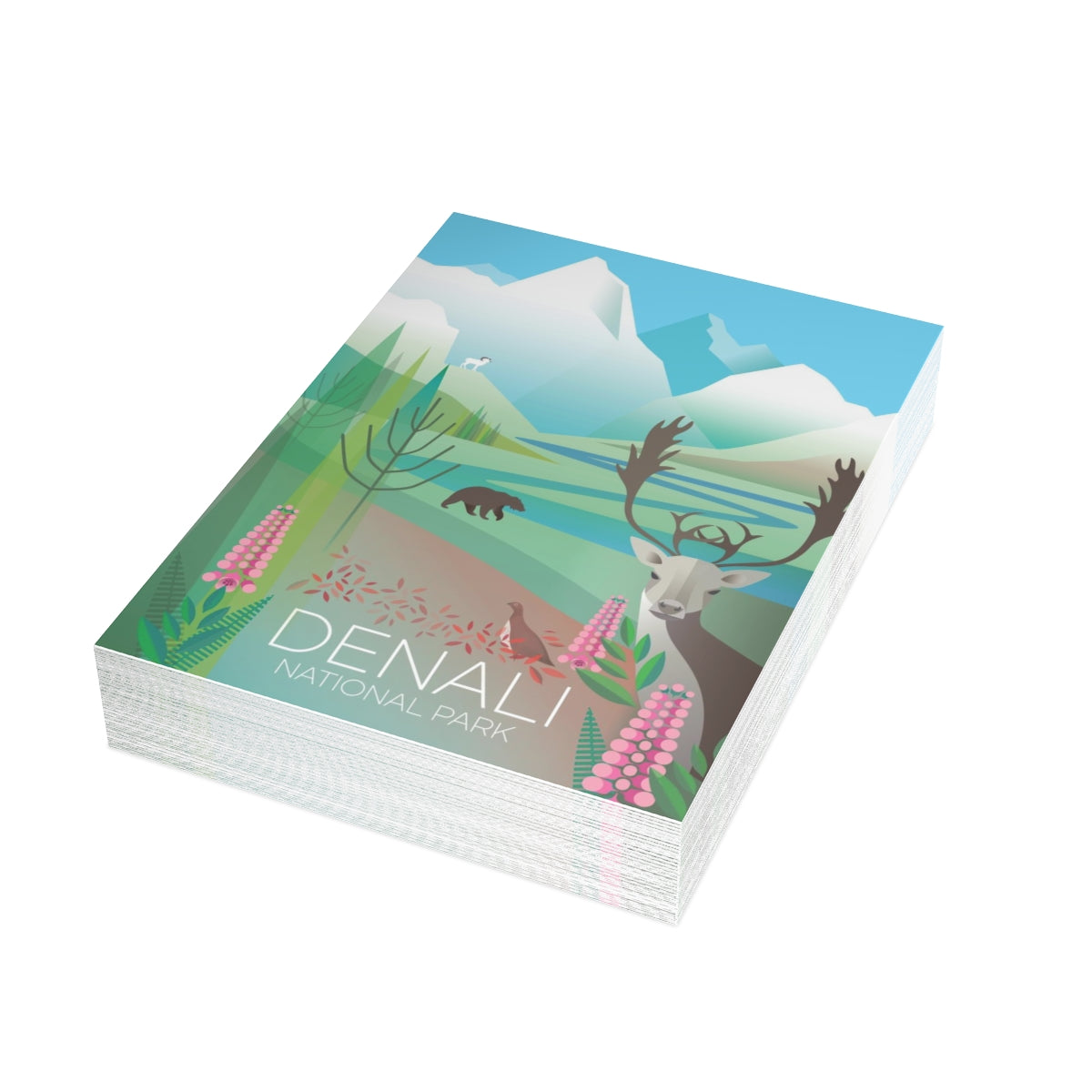 Denali National Park Folded Matte Notecards + Envelopes (10pcs)