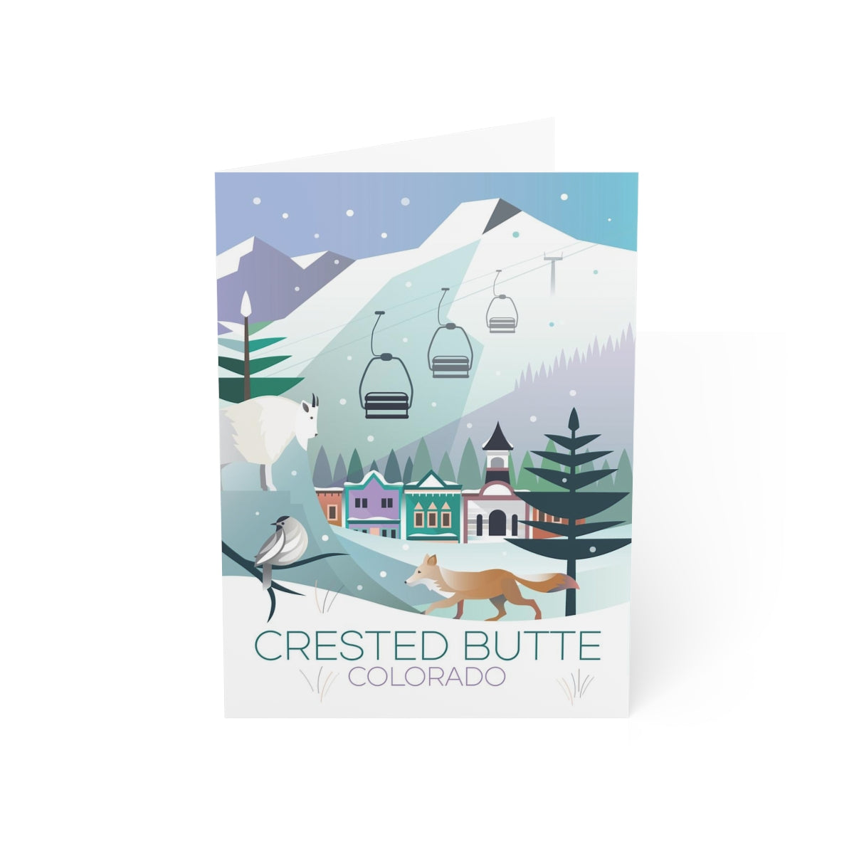 Crested Butte Folded Matte Notecards + Envelopes (10pcs)