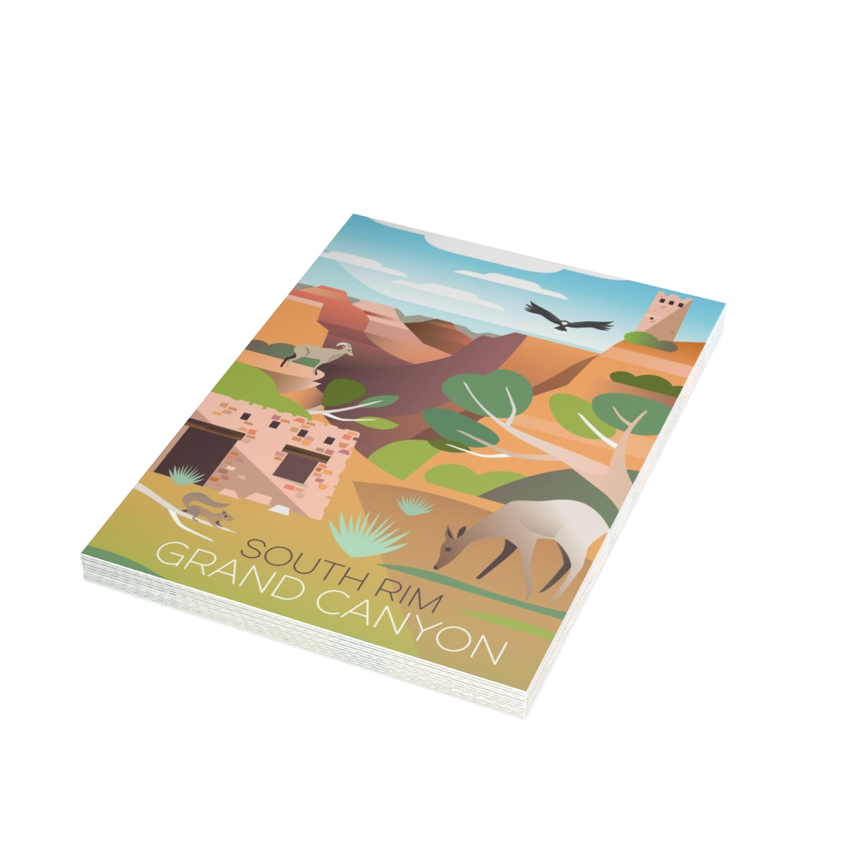 Grand Canyon National Park, South Rim Folded Matte Notecards + Envelopes (10pcs)