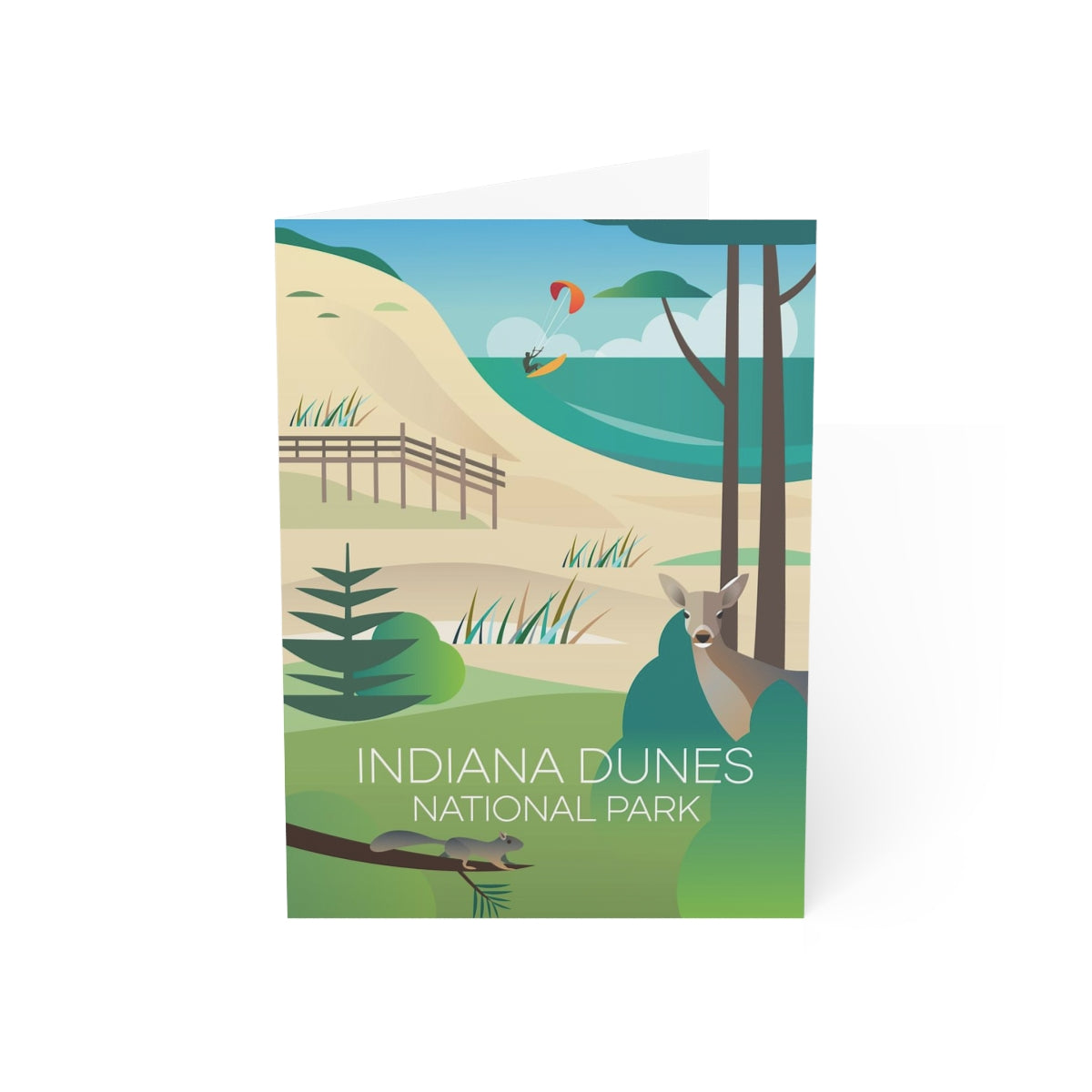 Indiana Dunes National Park Folded Matte Notecards + Envelopes (10pcs)