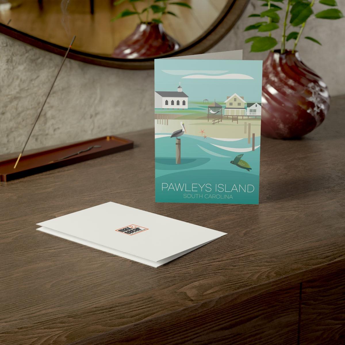 Pawleys Island Folded Matte Notecards + Envelopes (10pcs)