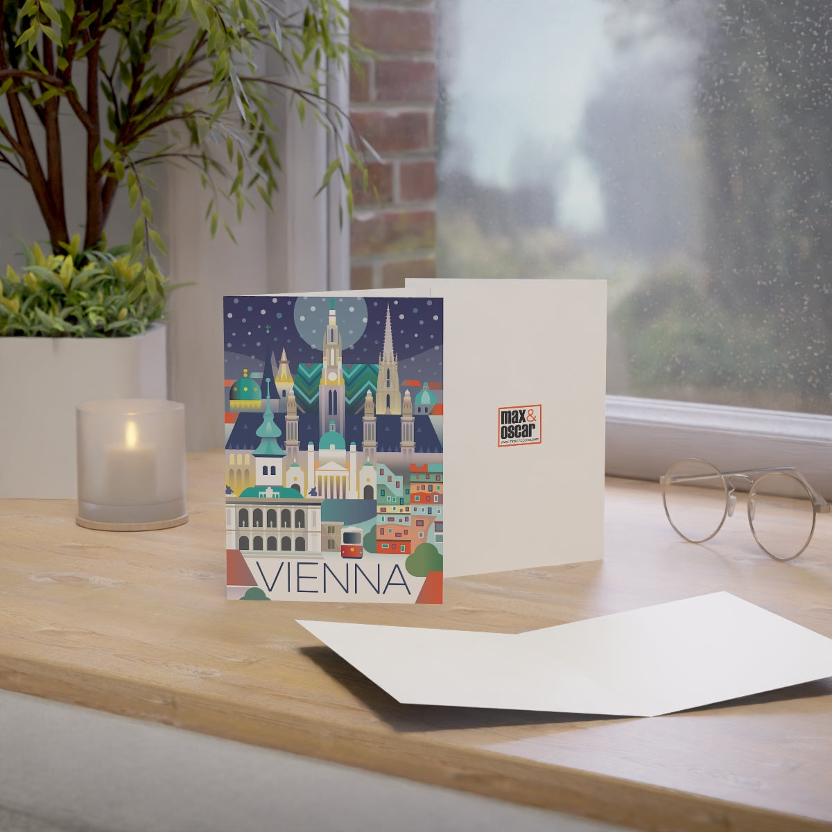 Vienna Folded Matte Notecards + Envelopes (10pcs)
