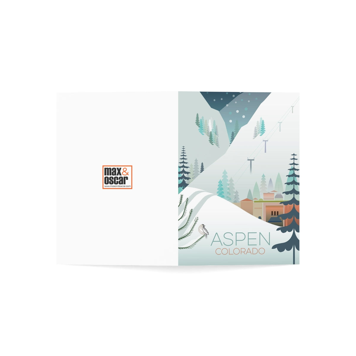 Aspen Folded Matte Notecards + Envelopes (10pcs)