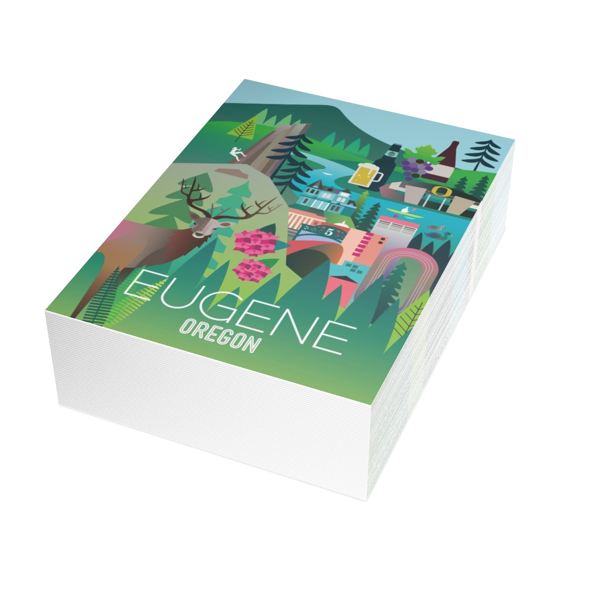 Eugene Folded Matte Notecards + Envelopes (10pcs)