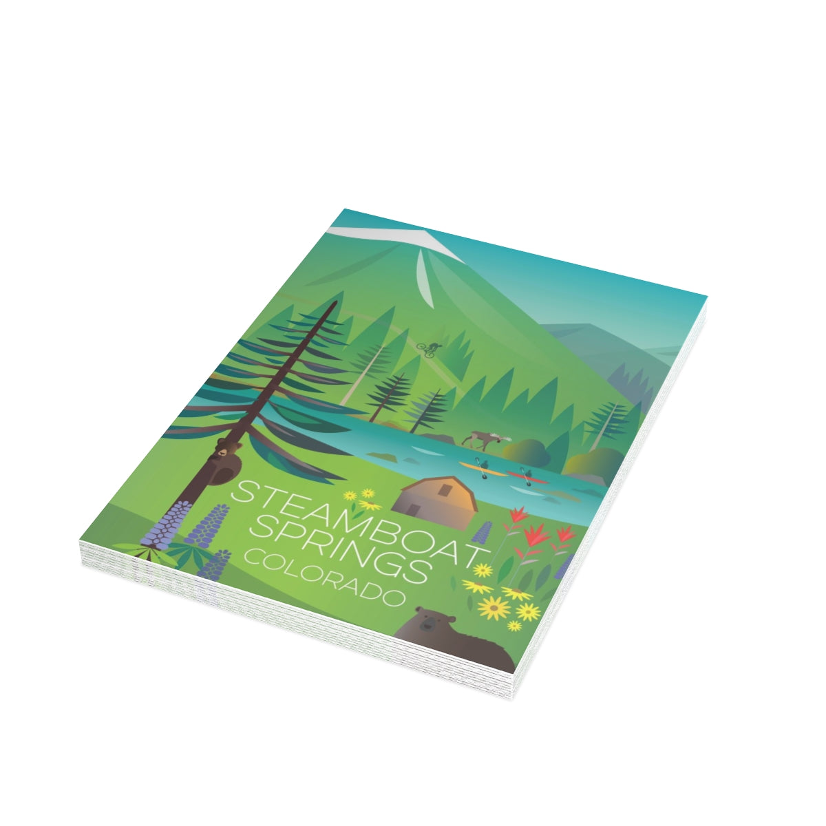 Steamboat Springs Folded Matte Notecards + Envelopes (10pcs)