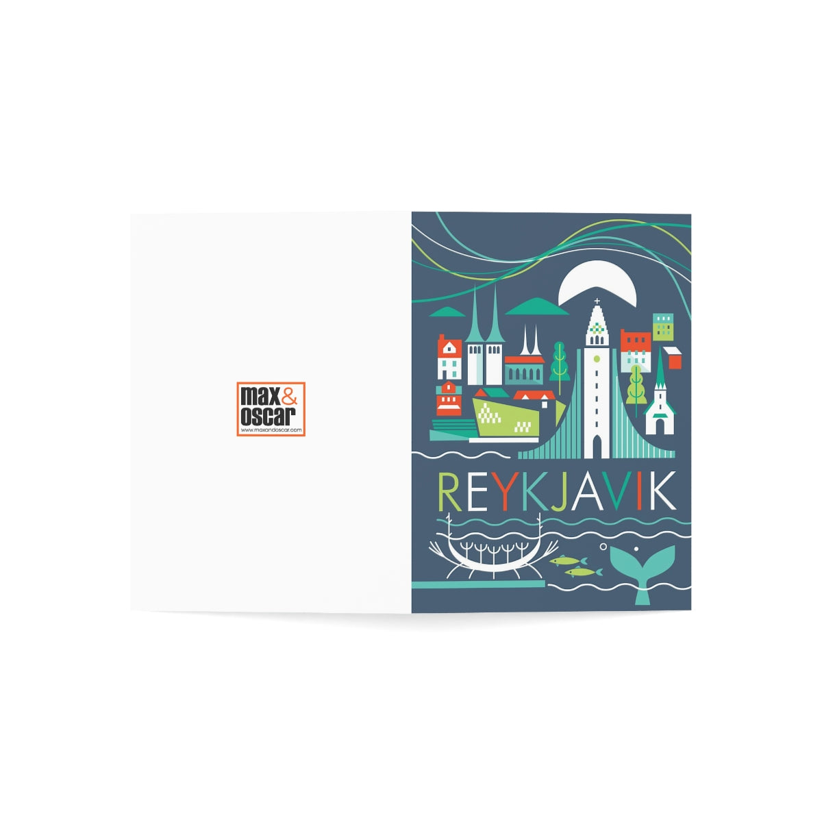 Reykjavik Folded Matte Notecards + Envelopes (10pcs)