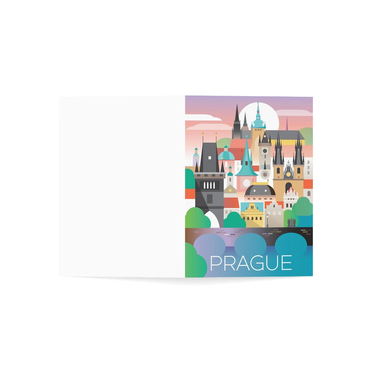Prague Folded Matte Notecards + Envelopes (10pcs)