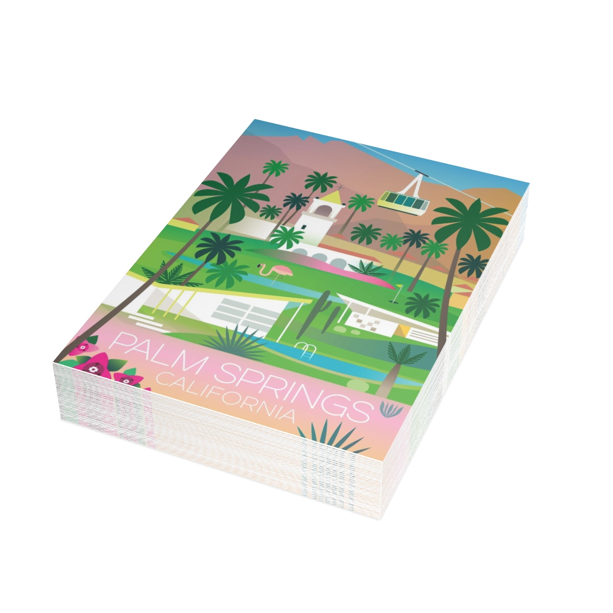 Palm Springs Folded Matte Notecards + Envelopes (10pcs)