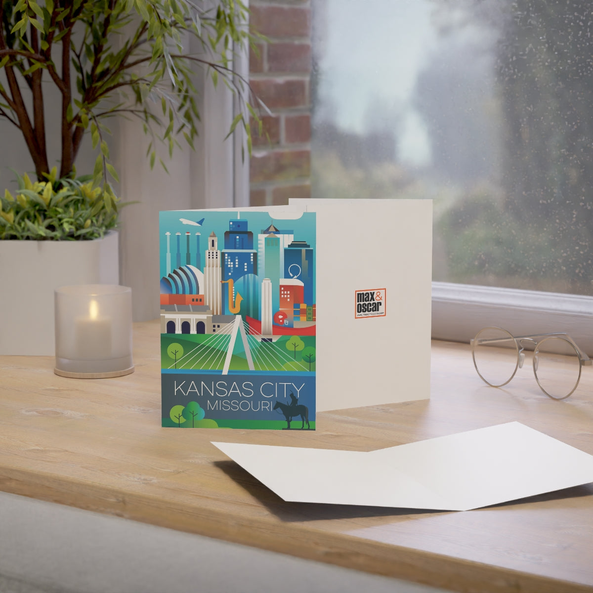 Kansas City Folded Matte Notecards + Envelopes (10pcs)