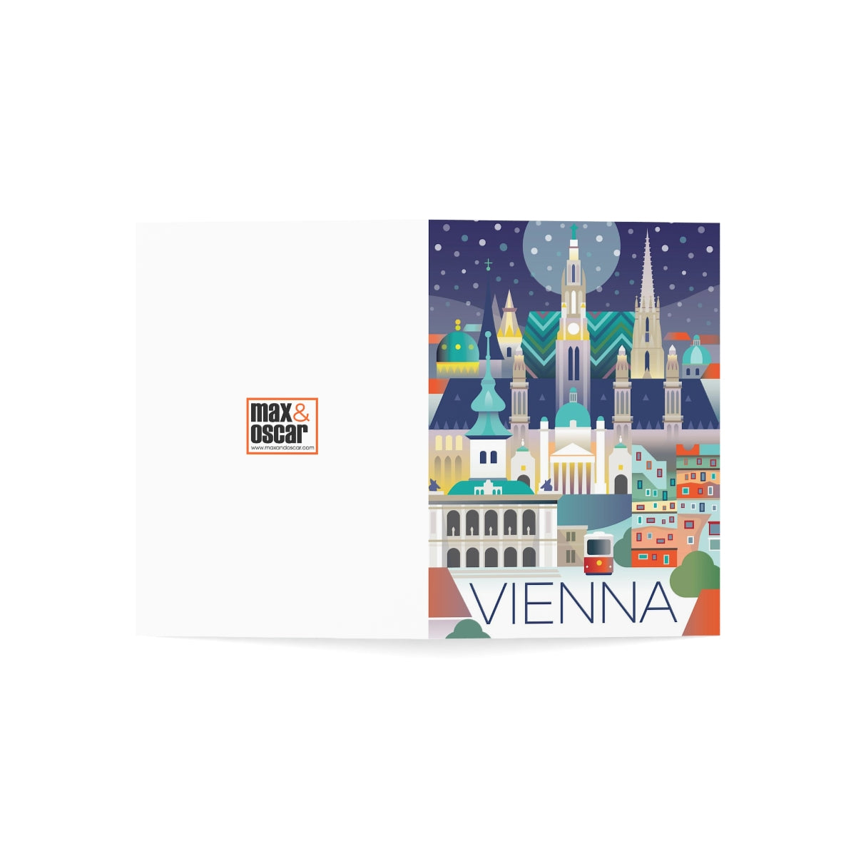 Vienna Folded Matte Notecards + Envelopes (10pcs)