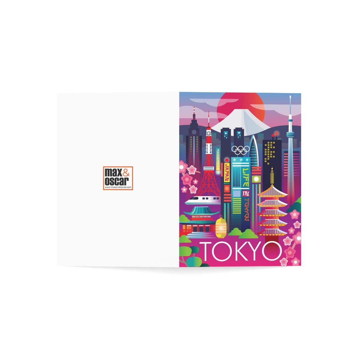 Tokyo Folded Matte Notecards + Envelopes (10pcs)