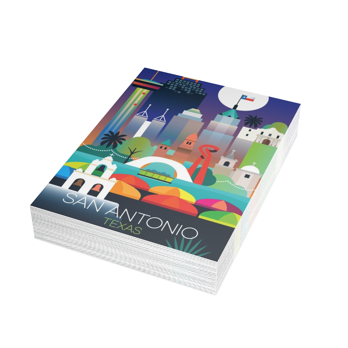 San Antonio Folded Matte Notecards + Envelopes (10pcs)