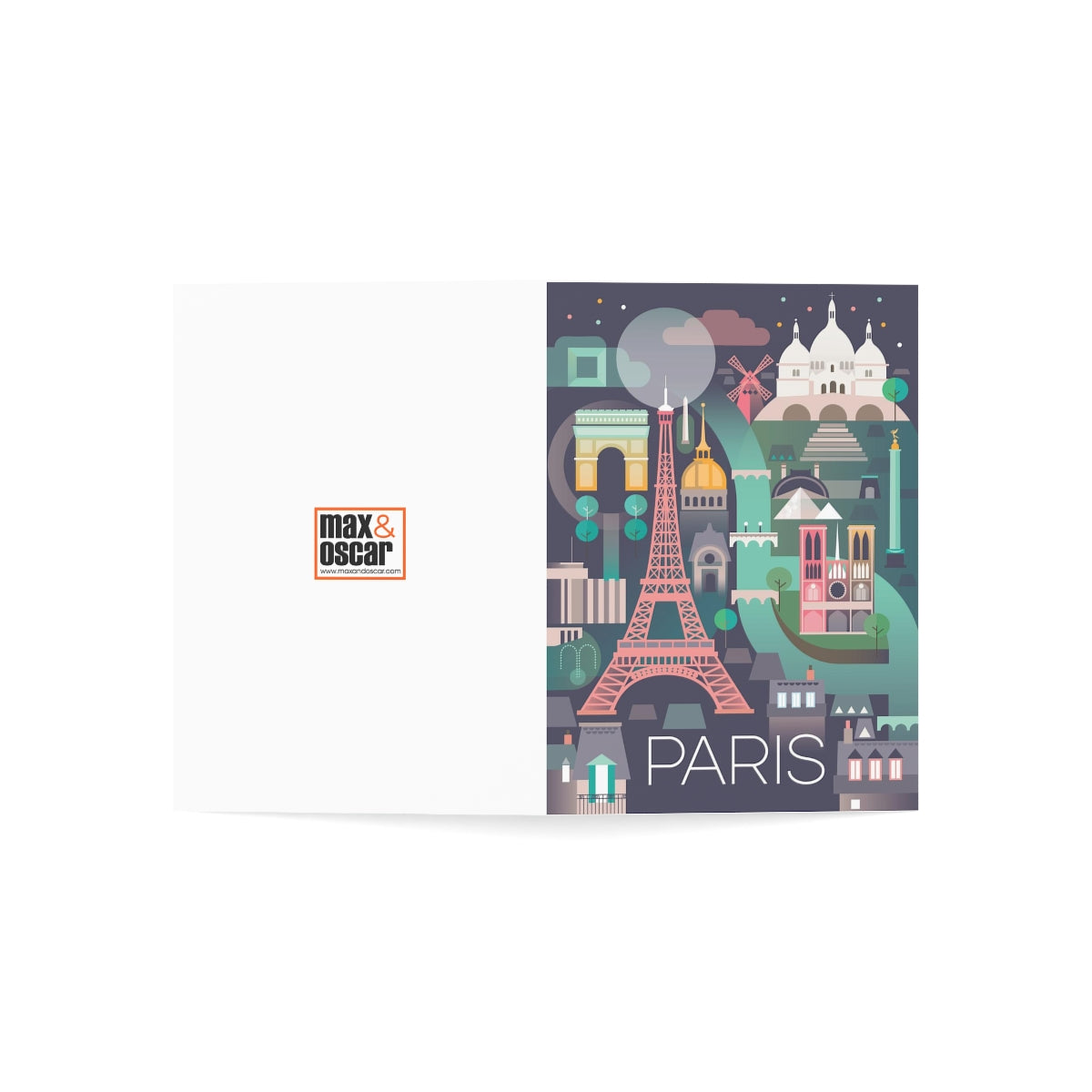 Paris Folded Matte Notecards + Envelopes (10pcs)