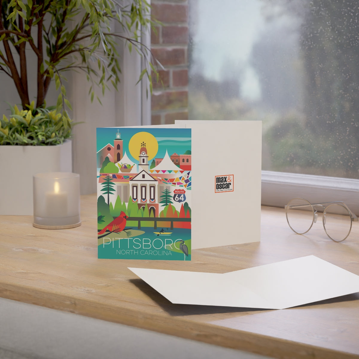 Pittsboro Folded Matte Notecards + Envelopes (10pcs)