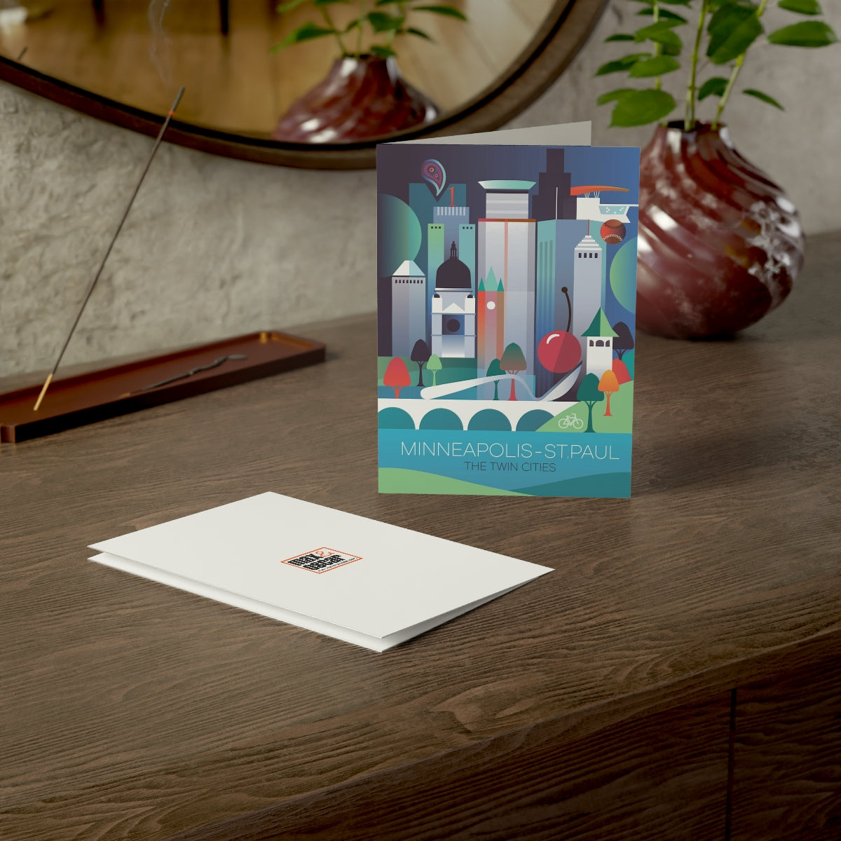 Minneapolis-St. Paul Folded Matte Notecards + Envelopes (10pcs)