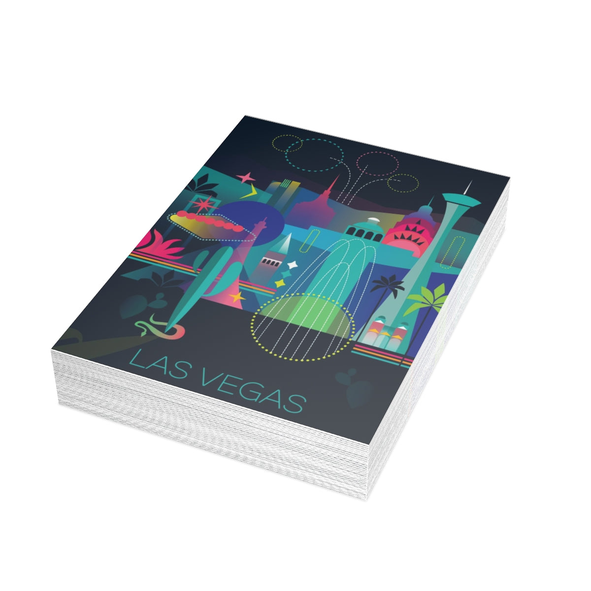 Las Vegas Folded Matte Notecards + Envelopes (10pcs)